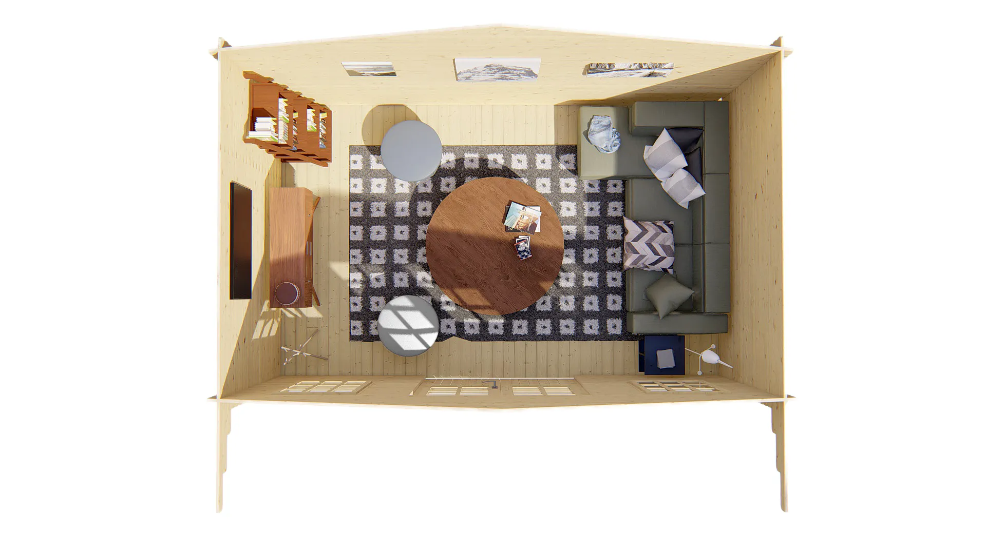 Abri de jardin Schaerbeek vu du dessus